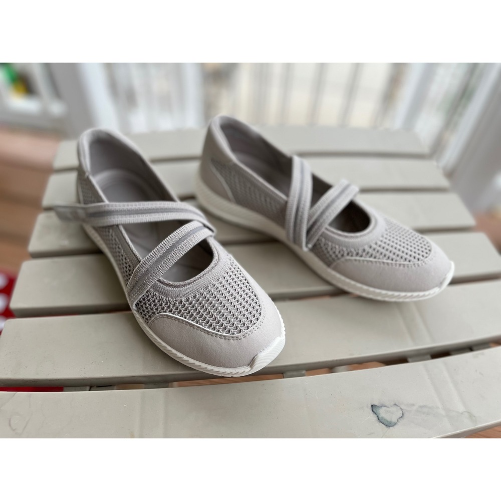 Easy Spirit Gwynn 2 Women Taupe Mesh Mary Jane Sneaker 6.5 M SEGWYNN2 New